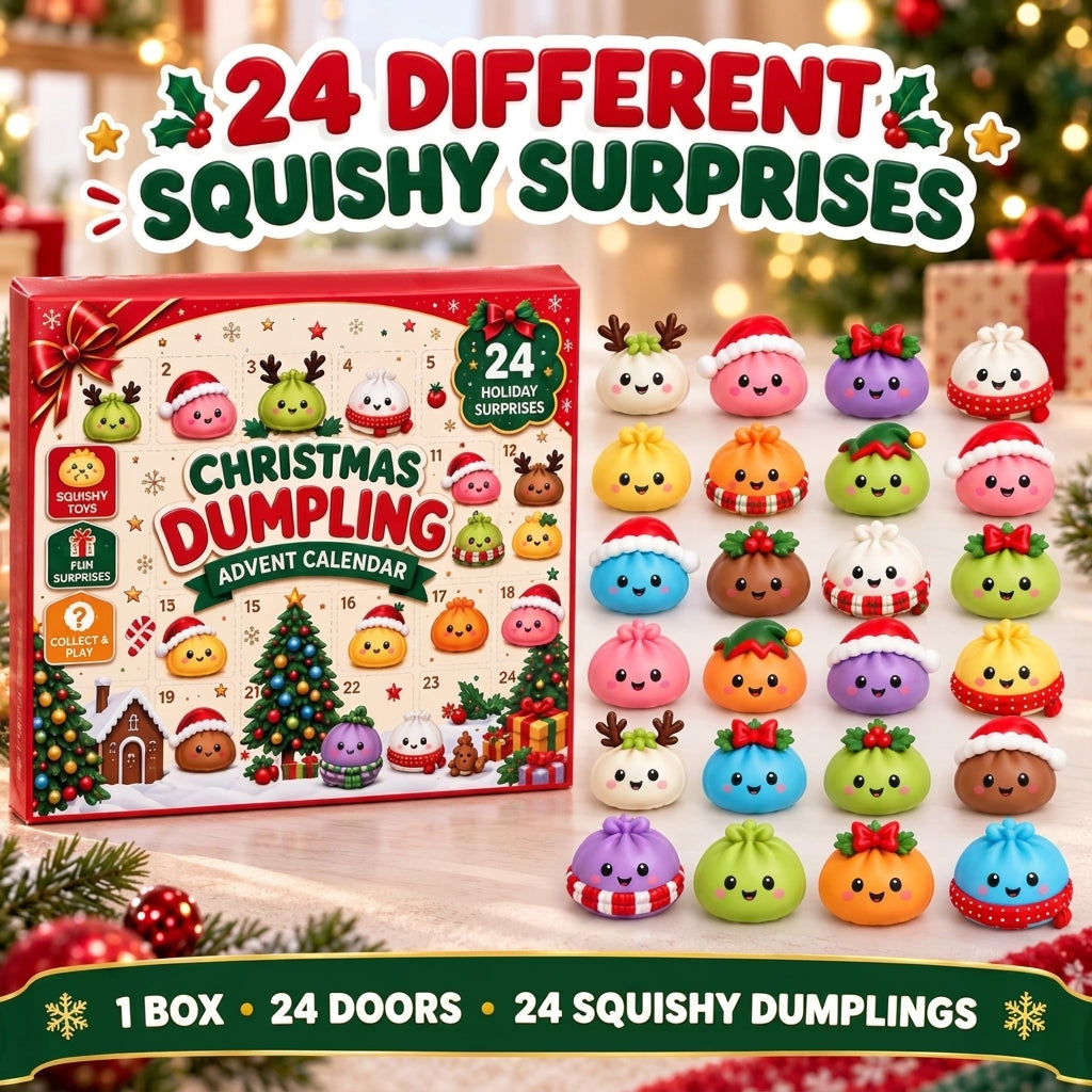 Snowmerry Squishmas advent calendar with 24 numbered doors